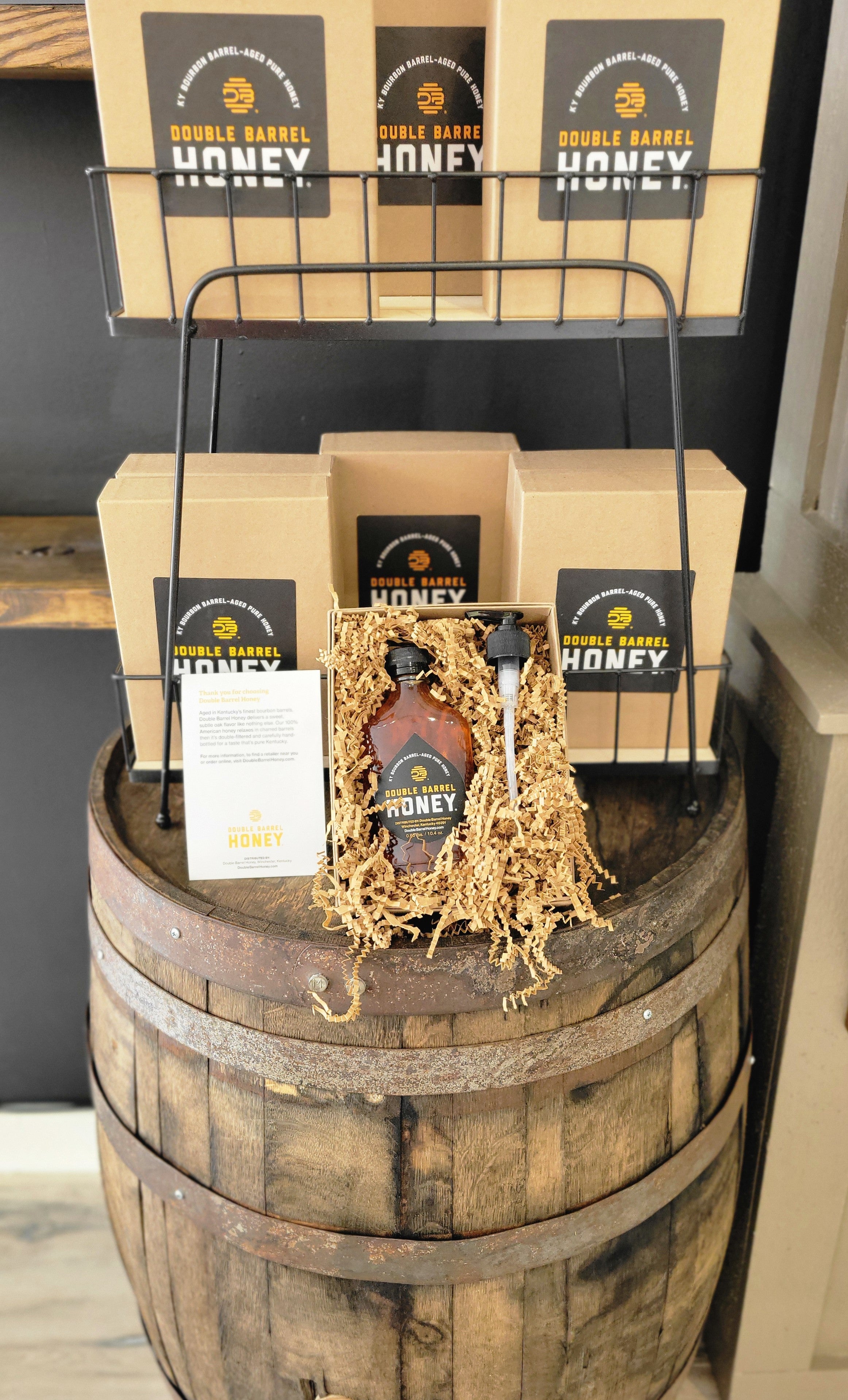 Double Barrel Honey Aged in Bourbon Barrel Honey Gift Set
