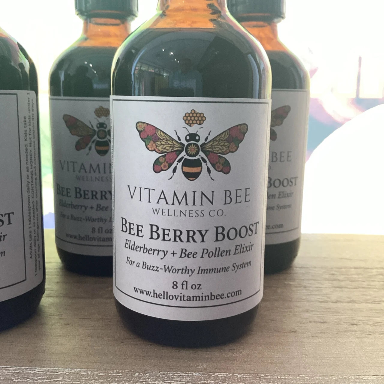 Bee Berry Boost Elderberry Elixir with Bee Pollen
