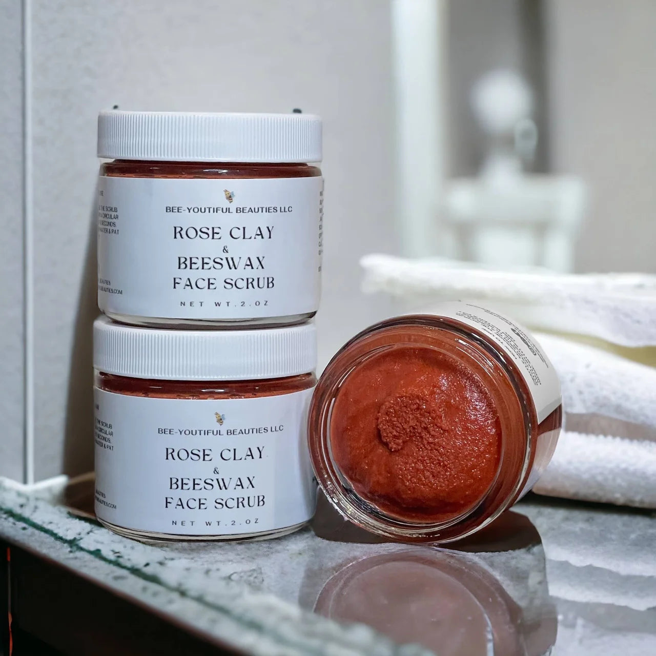 Rose Clay Beeswax Facial Scrub