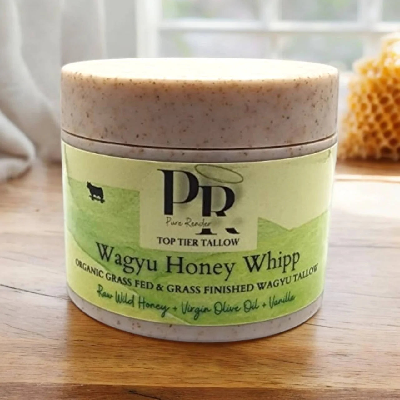 Tallow Honey Whipp, Organic Wagyu Tallow, Pure Render